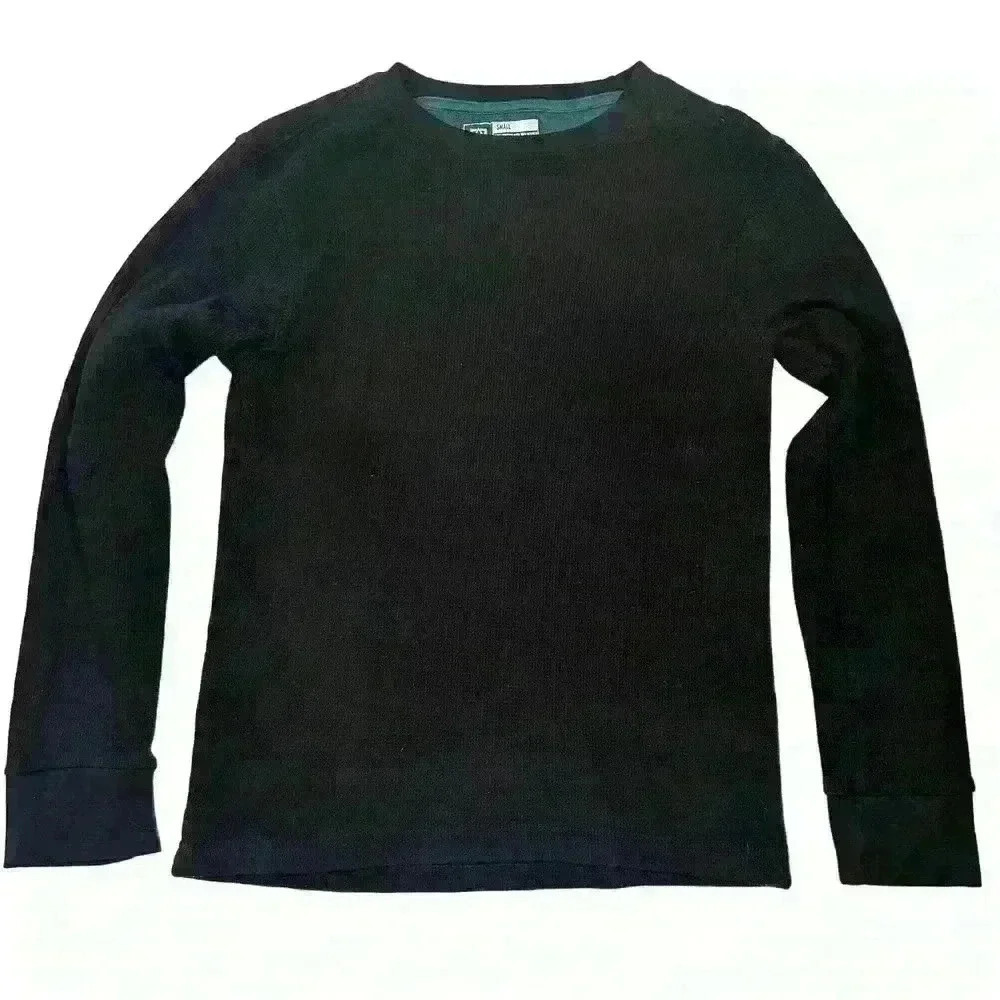 AVALANCHE Thermal Black Long Sleeve Crew Neck Layer Cotton Top Women Small